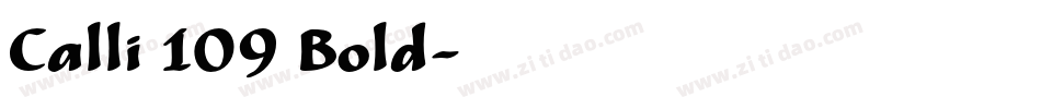 Calli 109 Bold字体转换